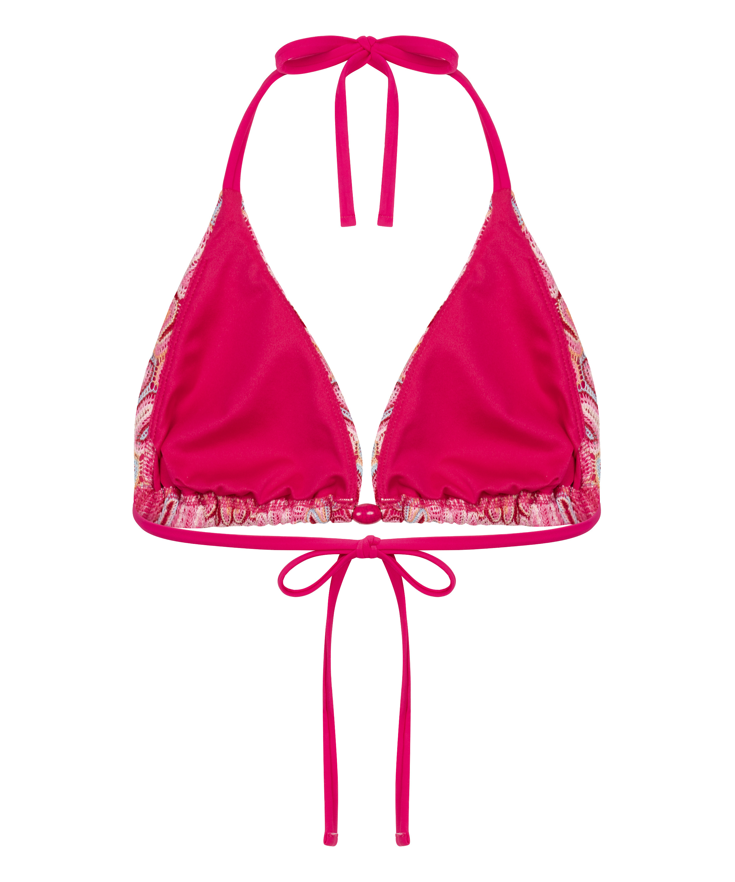 Haut de bikini triangle Cali, Rose, main