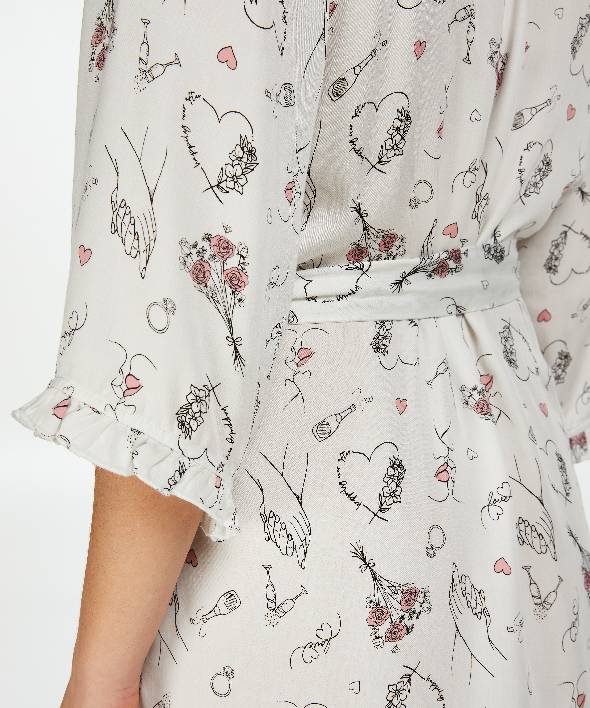 Kimono Bridal, Blanc, main