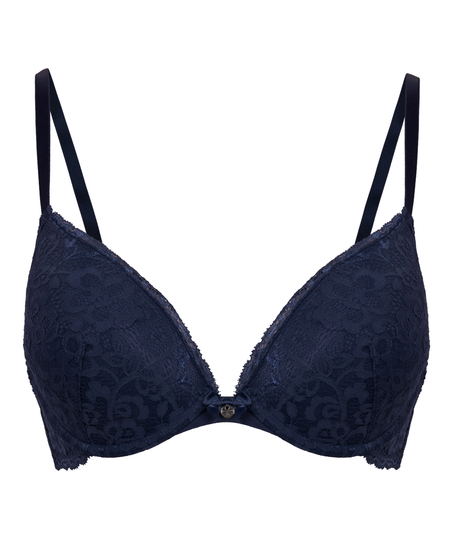 Voorgevormde push-up beugel bh Marine, Blauw