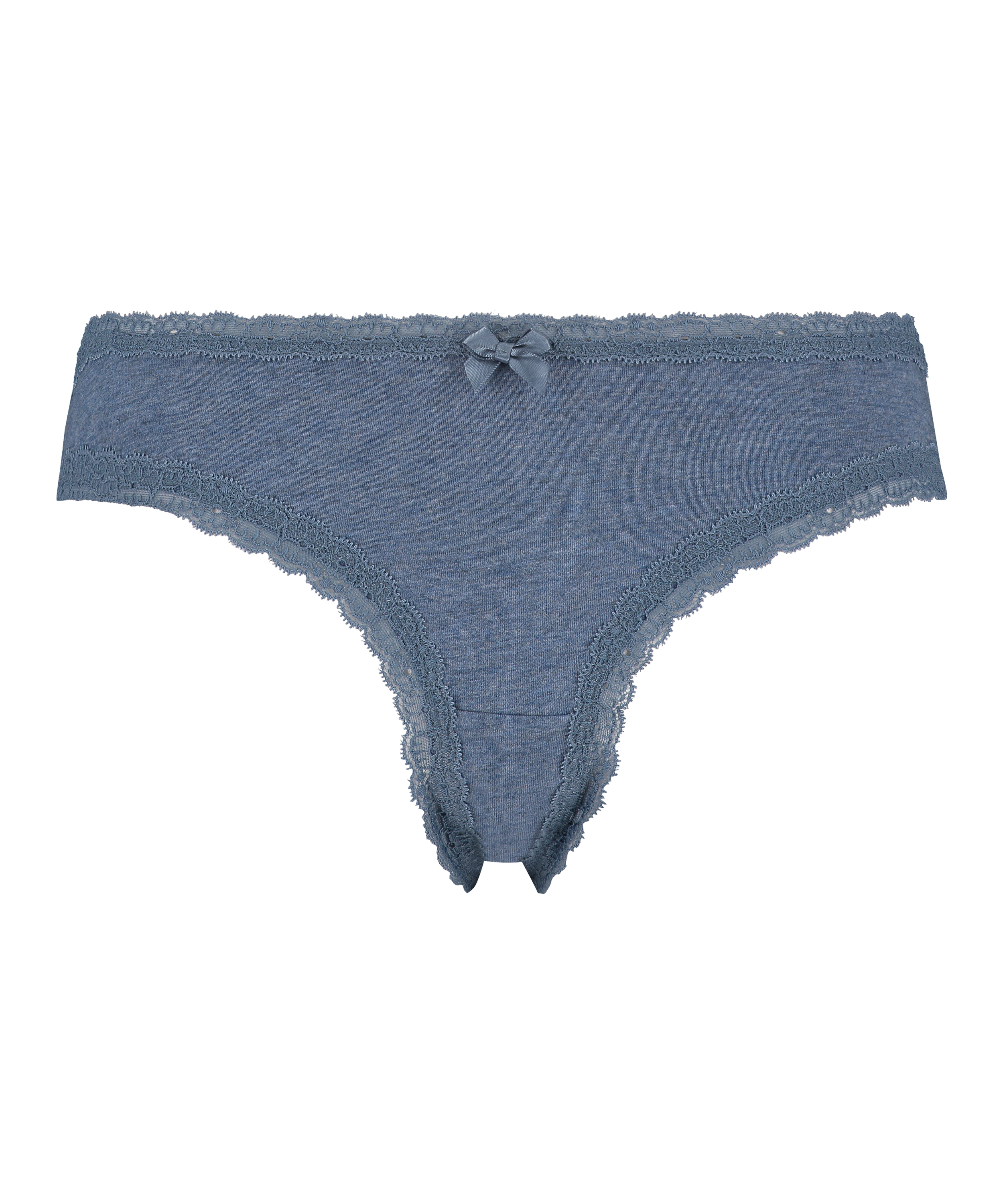 Slip brésilien coton, Bleu, main