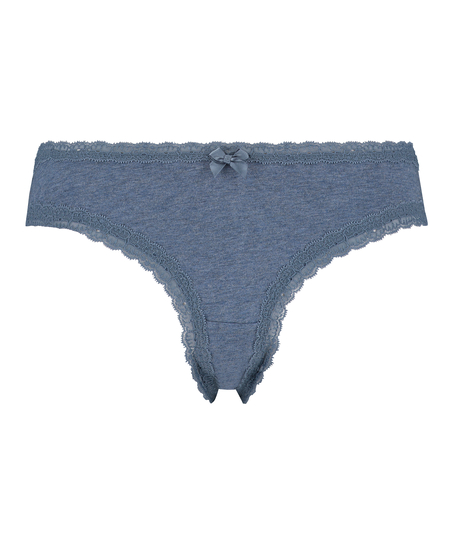 Slip brésilien coton, Bleu