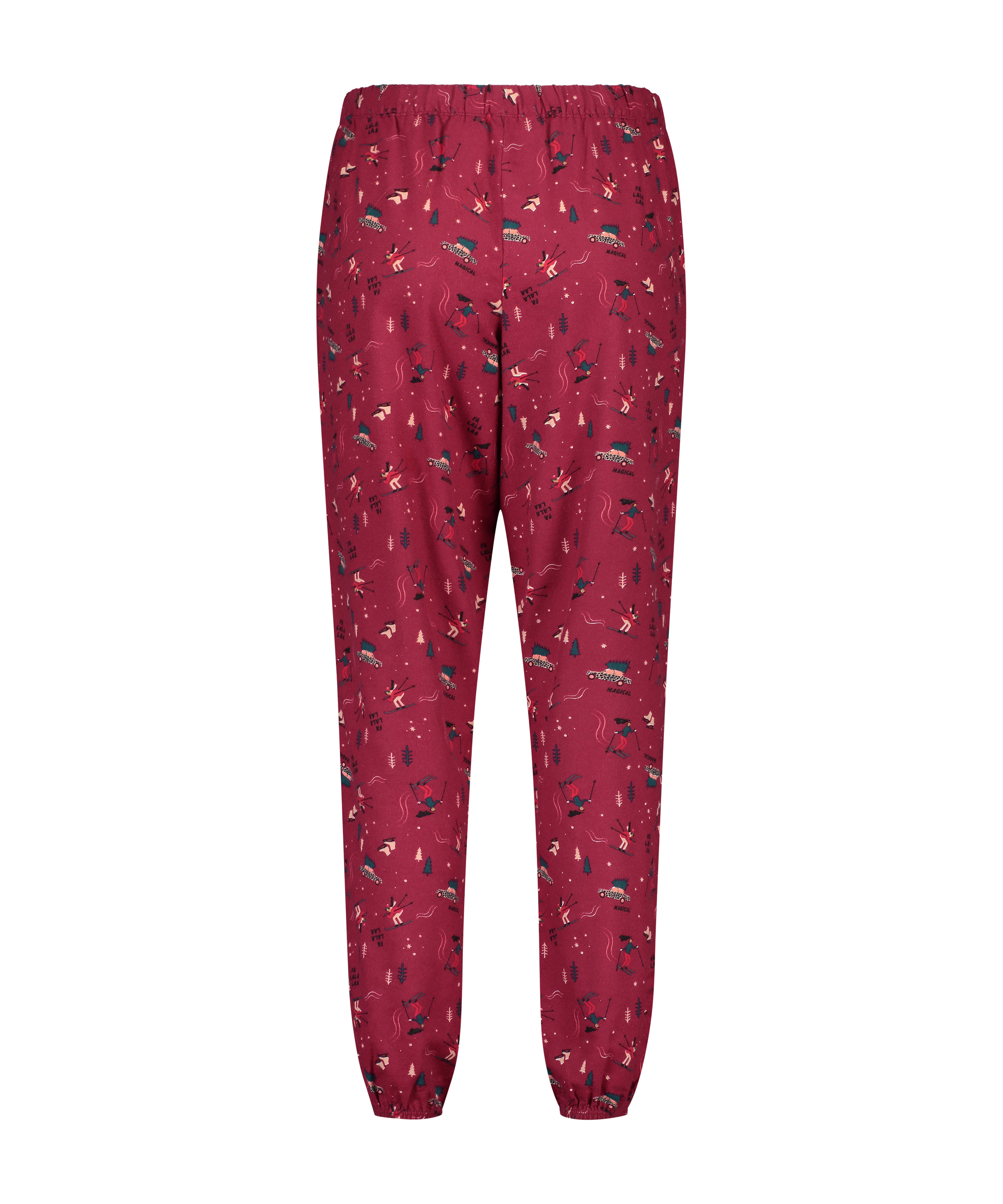 Petite Pyjamabroek Twill, Rood, main