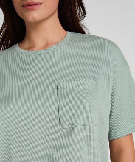Pyjama Top Waffle, Groen