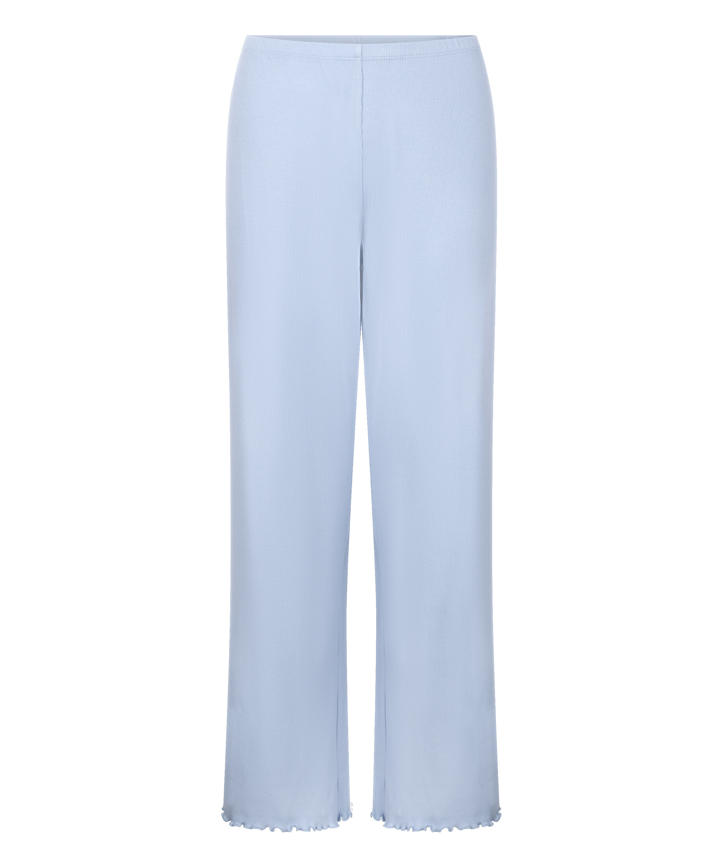 Geribde Pyjama Broek, Blauw