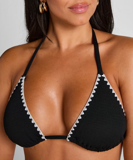 Triangel bikinitop Kenya, Zwart