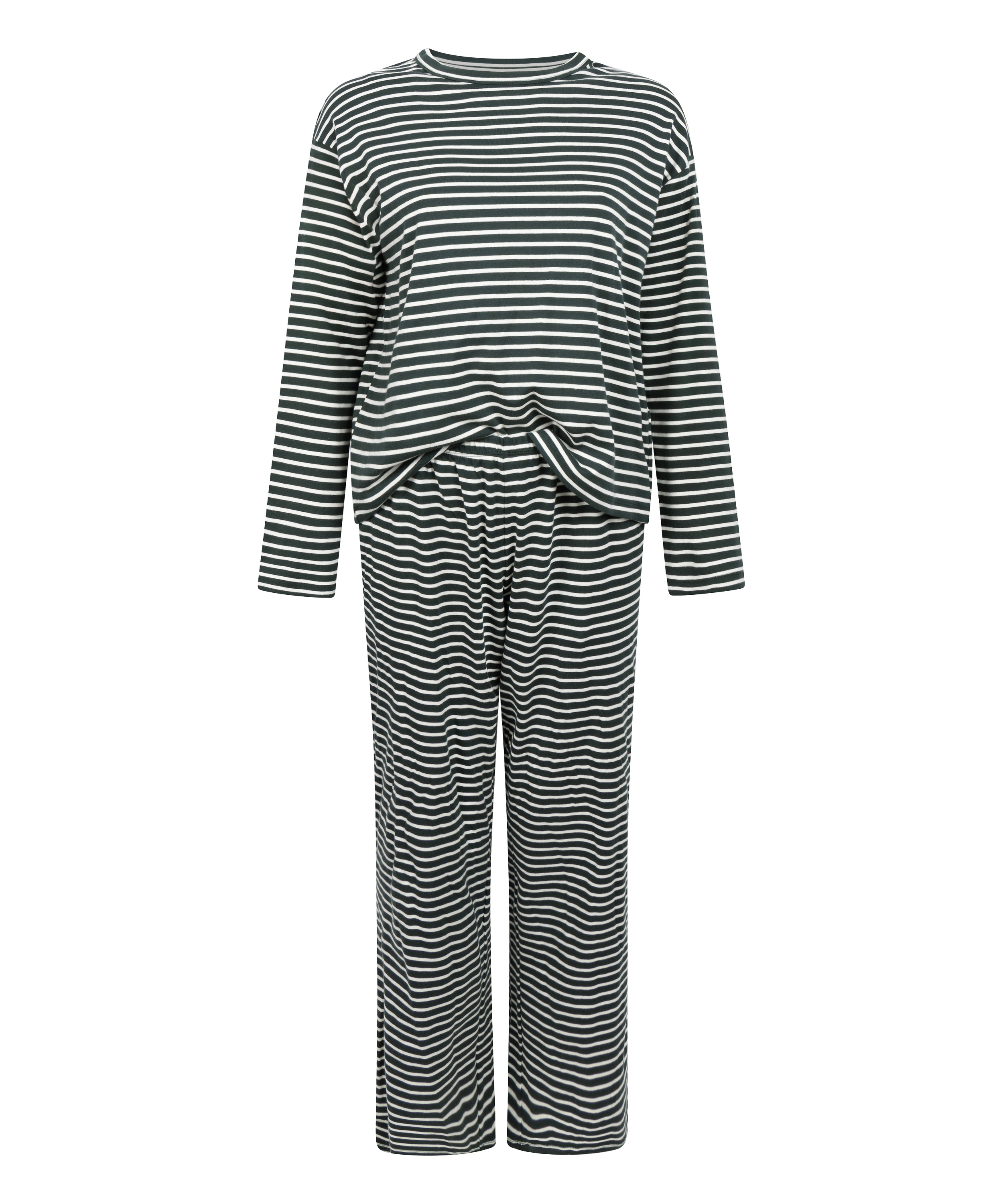 Pyjamaset van katoenen jersey, Groen, main