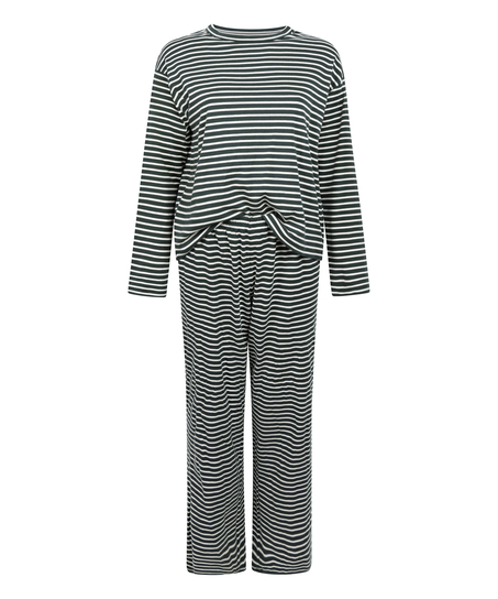 Pyjamaset van katoenen jersey, Groen