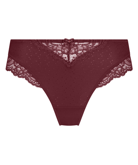 Slip taille haute Sophie, Rouge