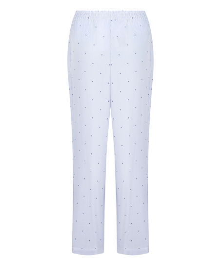 Pantalon Cotton Stripe Heart, Bleu