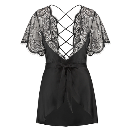 Kimono Satin Coco, Noir