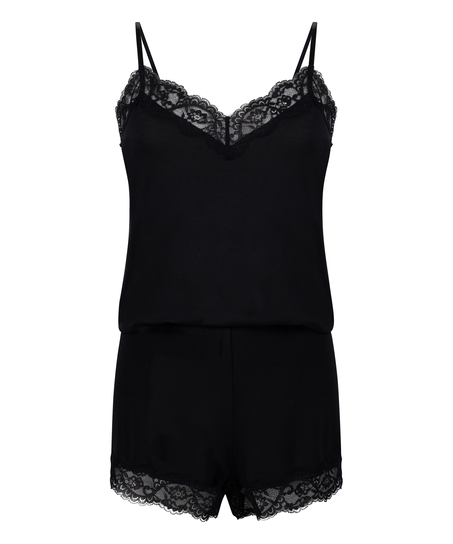 Korte pyjama set, Zwart