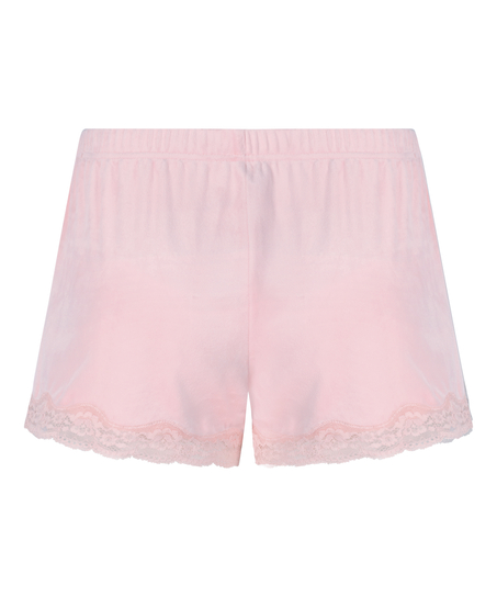 Short Velours Kant, Roze