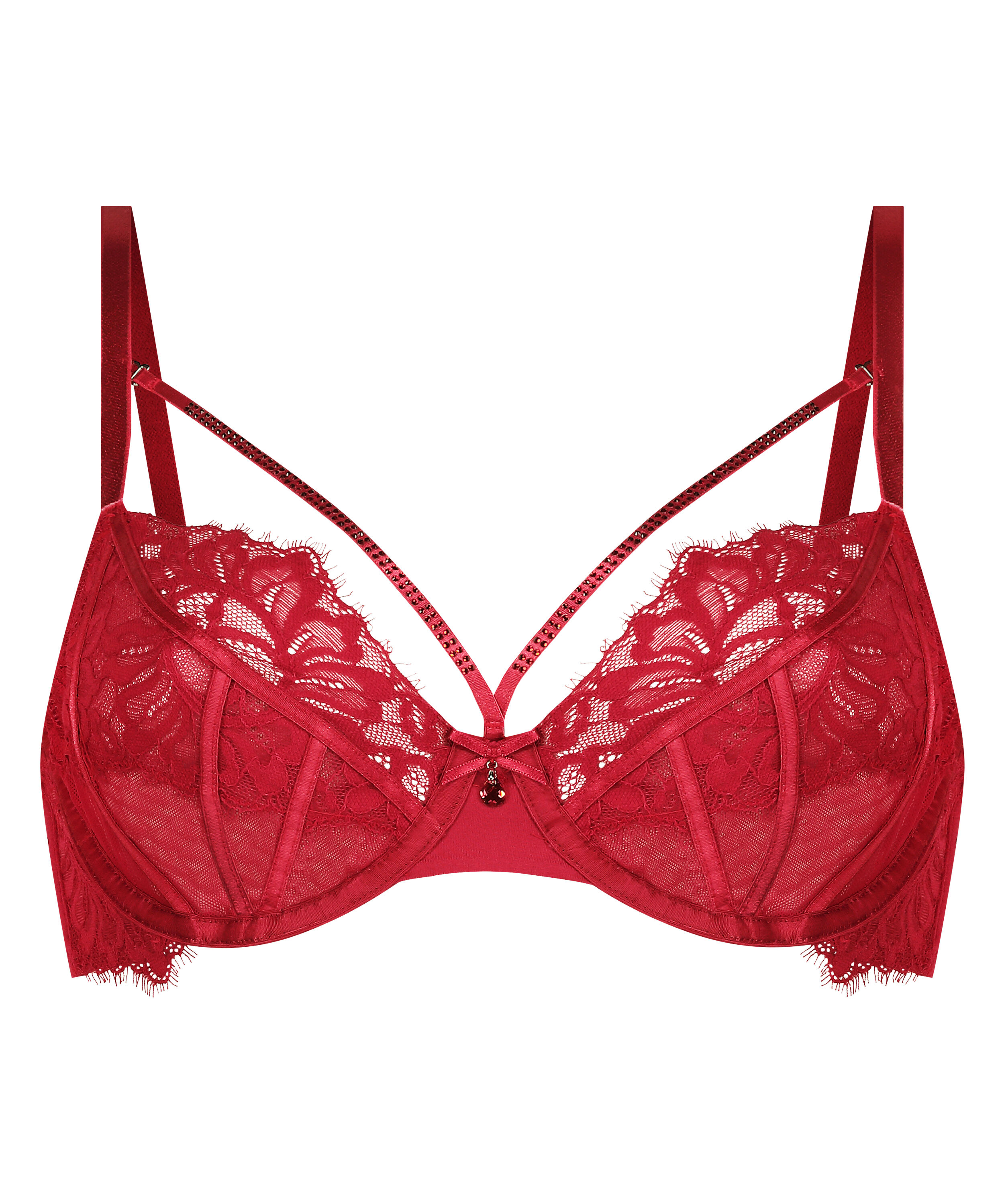 Soutien-gorge &agrave; armatures non-pr&eacute;form&eacute; Charlotta, Rouge