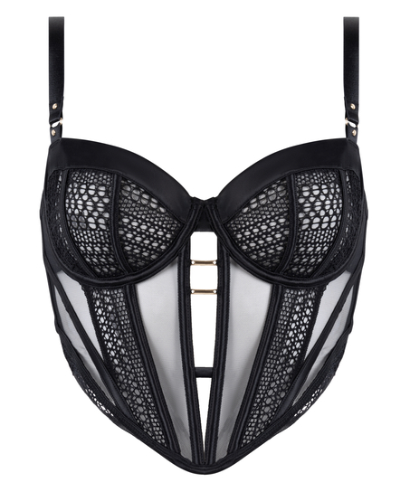 Niet-voorgevormde longline beugel bh Missy, Zwart