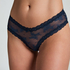Slip br&eacute;silien V-shape mesh, Bleu