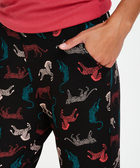 Pantalon de pyjama Jersey, Noir