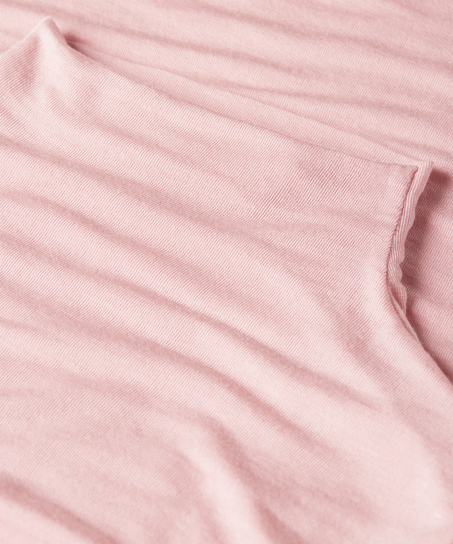super soft Turtleneck shirt met Cashmere, Roze