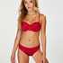 Voorgevormde push-up beugel bikinitop Lola, Rood