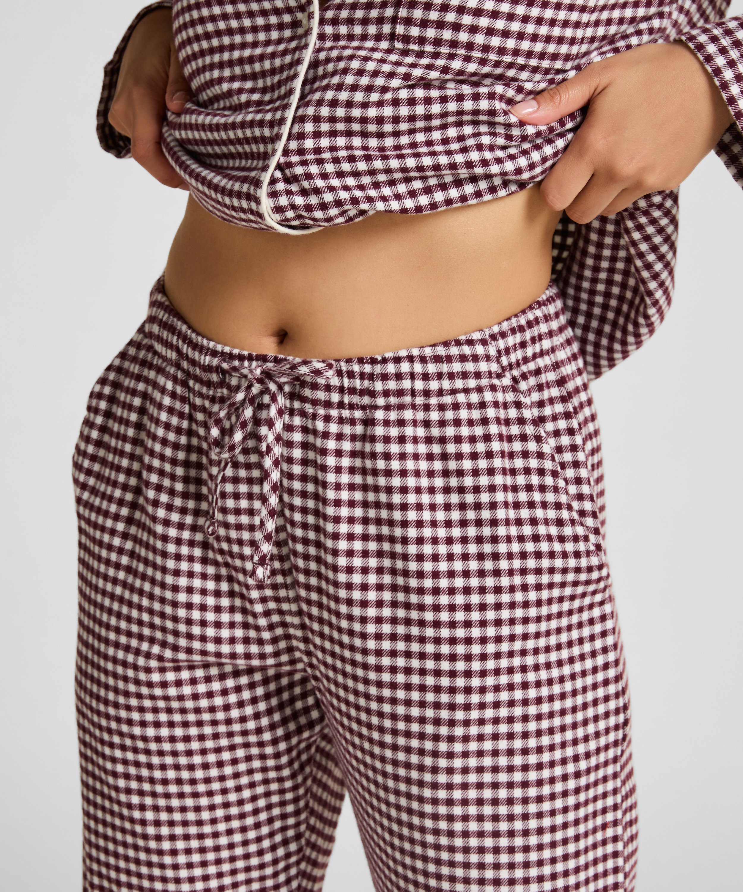 Pyjamabroek Flannel, Paars, main