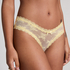 Slip br&eacute;silien V-shape mesh, Jaune
