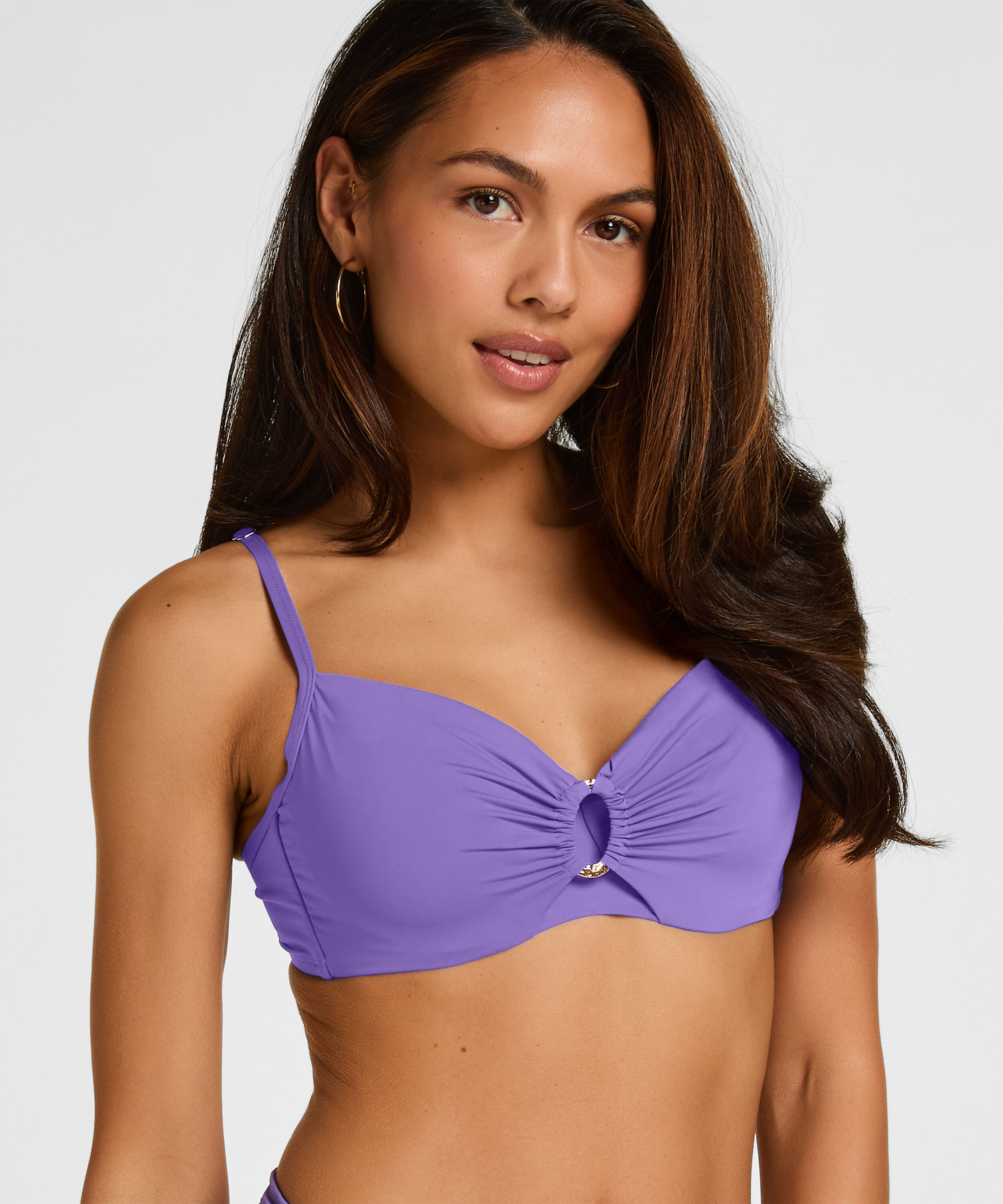 Niet-voorgevormde beugel bikinitop Luxe, Paars Niet-voorgevormde beugel bikinitop Luxe, Paars