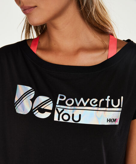 T-shirt de sport HKMX &agrave; manches courtes, Noir