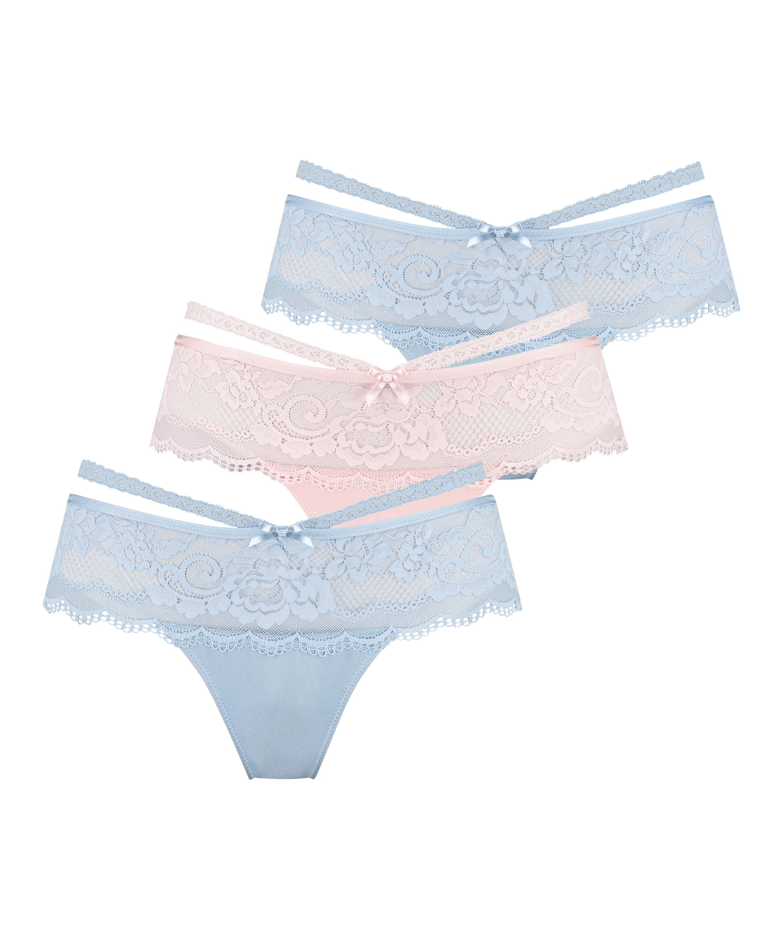 3-pack boxerstring Quinn, Blauw, main