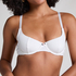 Soutien-gorge &agrave; armatures non-rembourr&eacute; Pointelle, Blanc