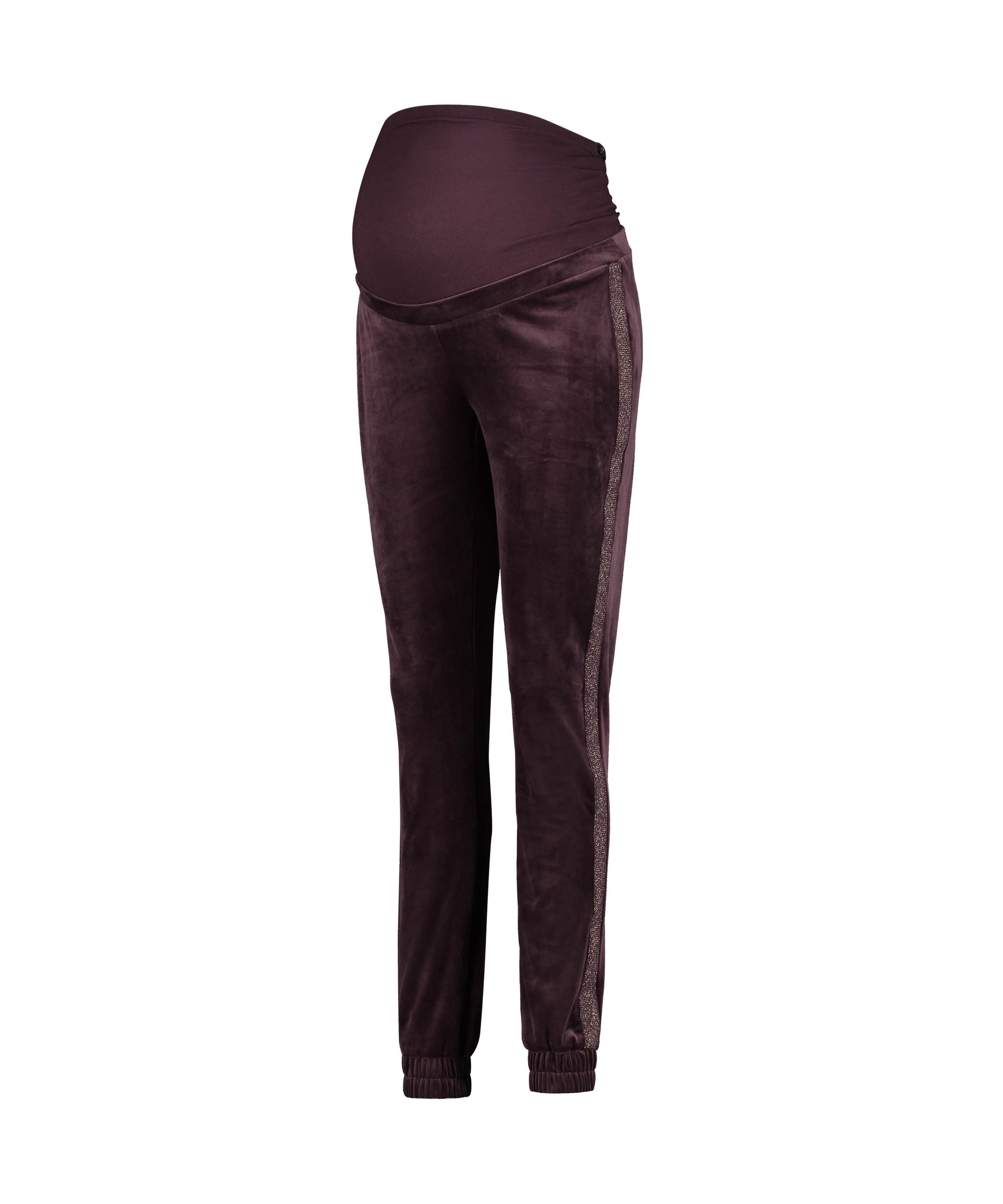 Zwangerschaps Joggingbroek Velours, Paars, main