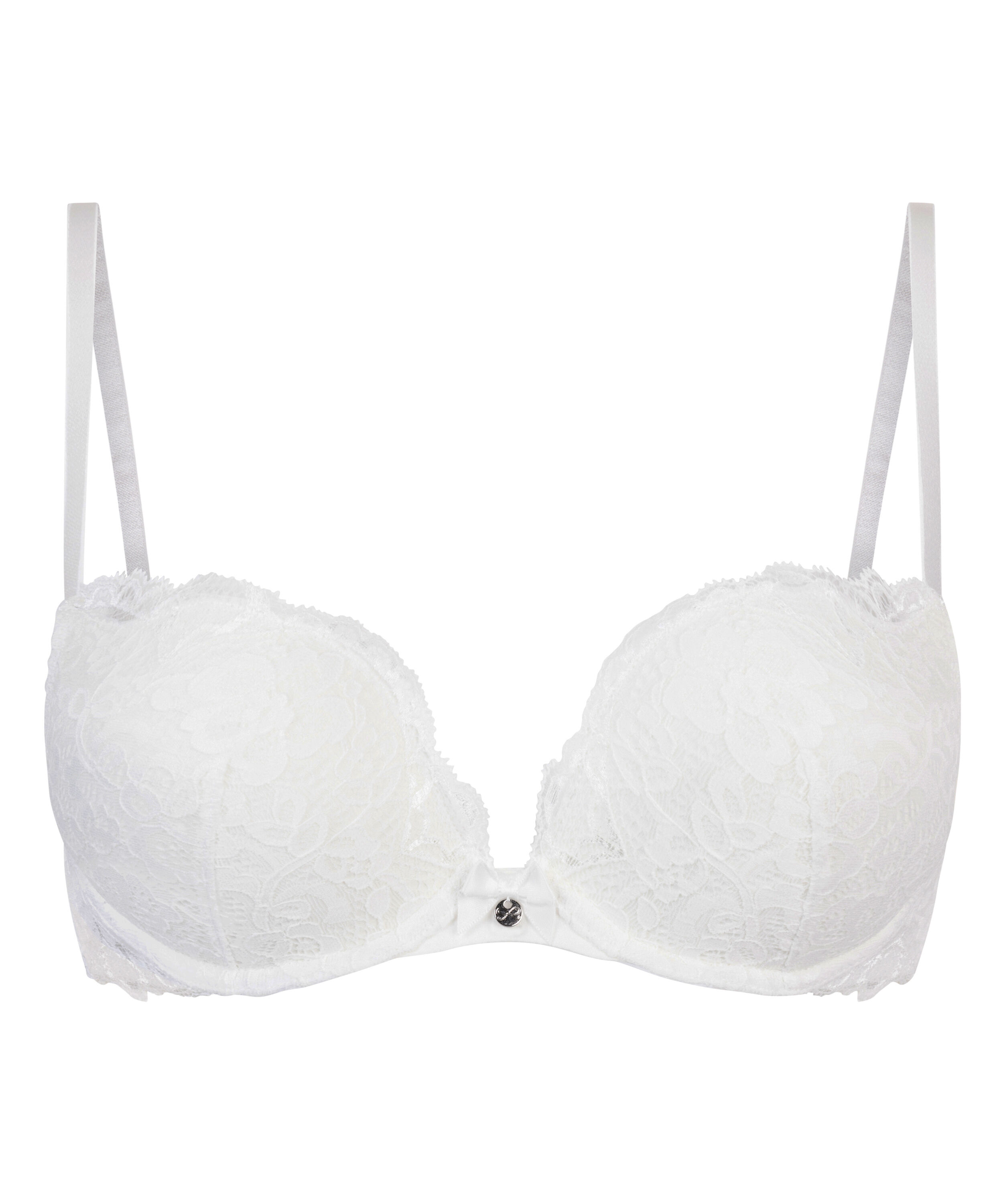 Soutien-gorge &agrave; armatures maximiseur pr&eacute;form&eacute; Marine, Blanc