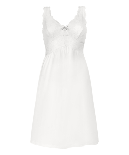 Slipdress Nora Lace, Wit