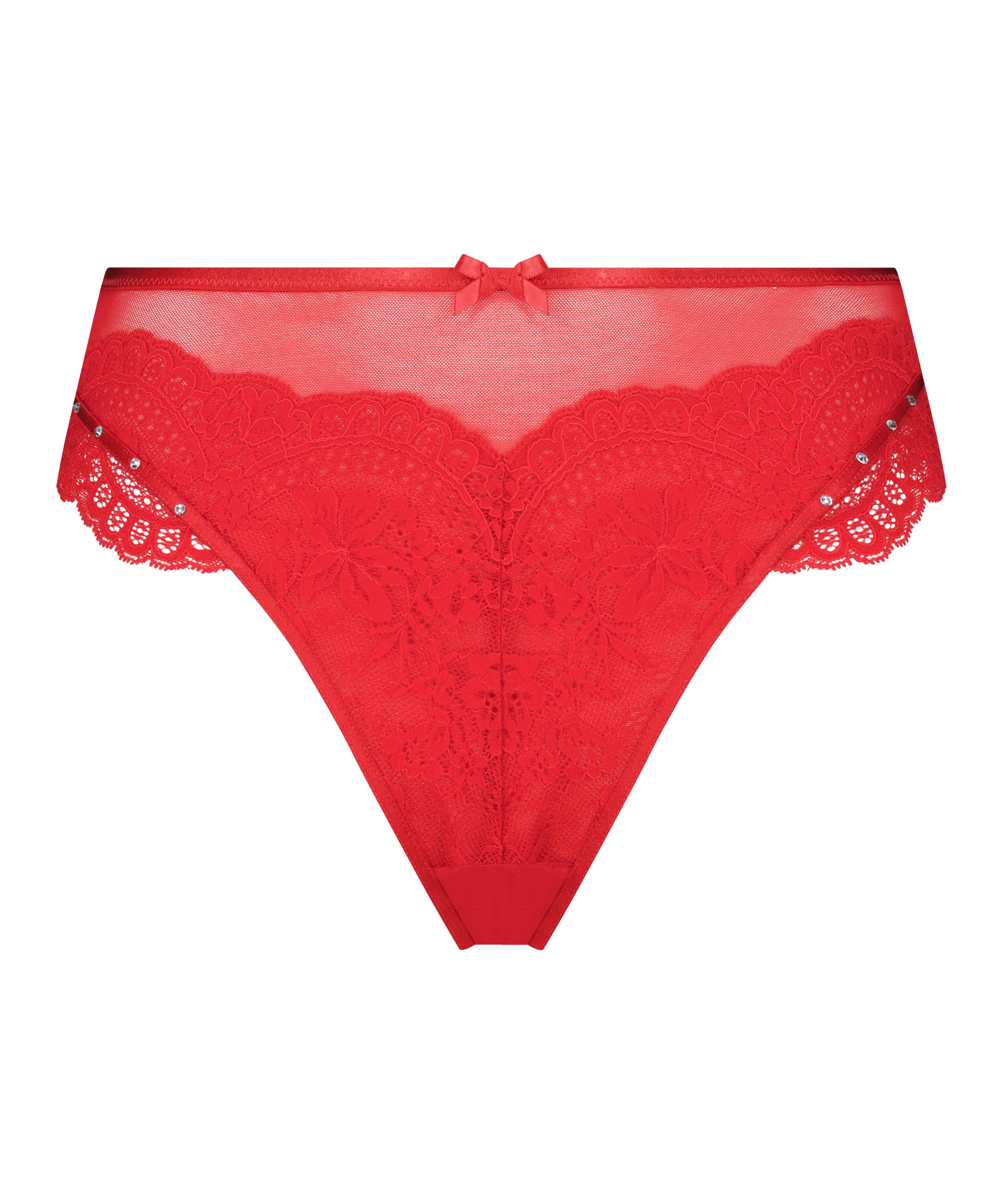 Slip brésilien Mariah, Rouge, main