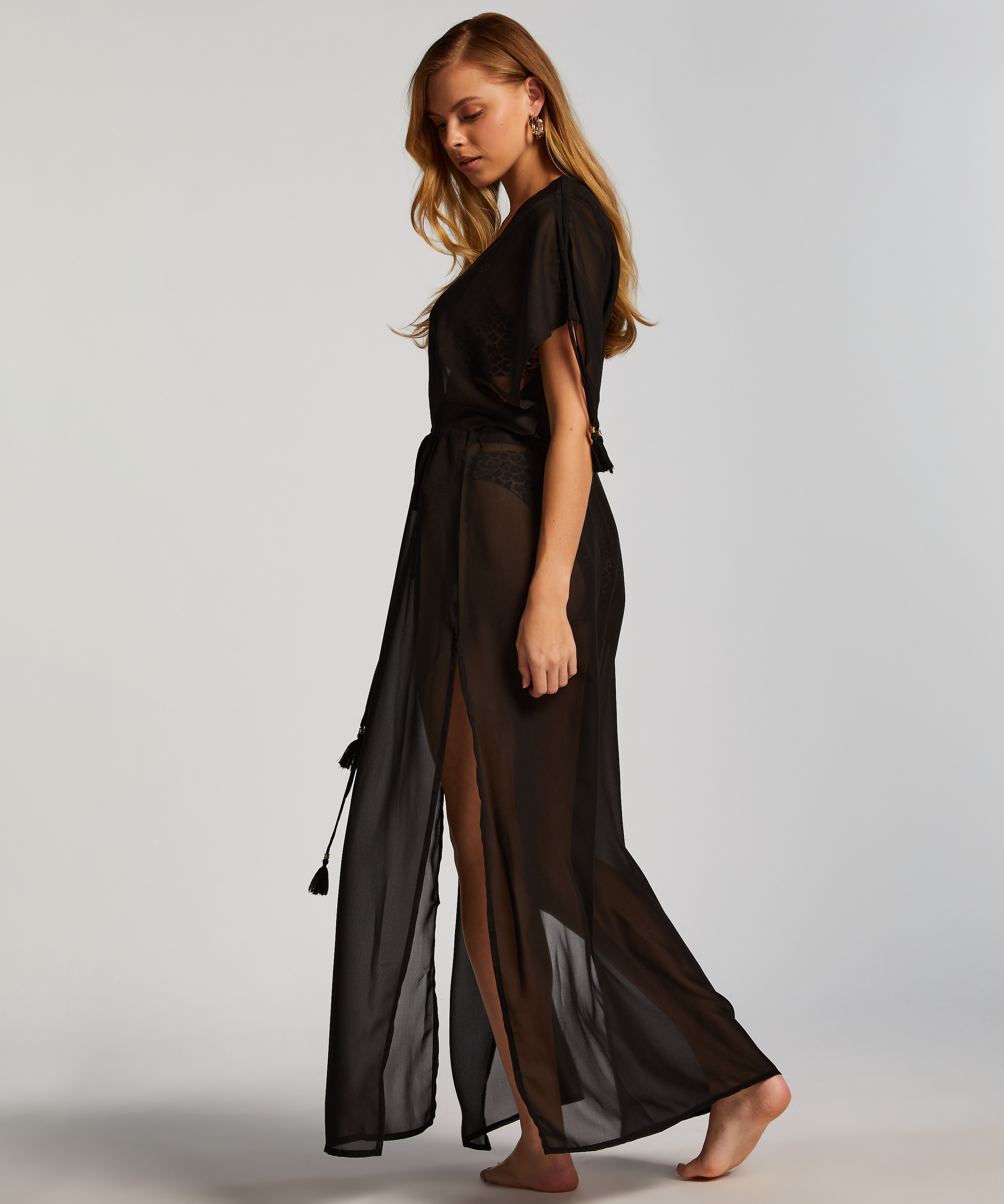 Kimono Sheer, Zwart, main
