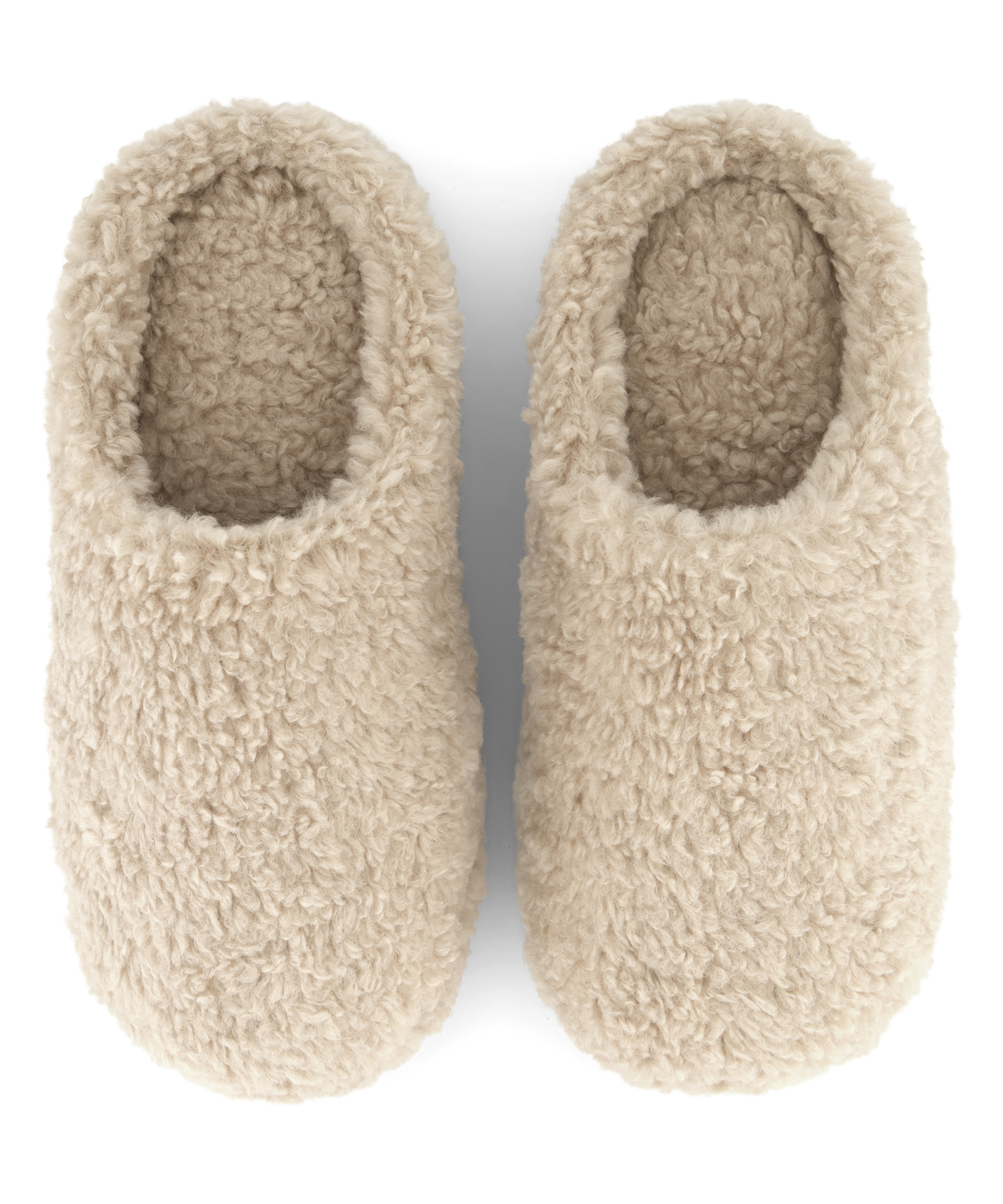 Teddy slippers, Beige, main