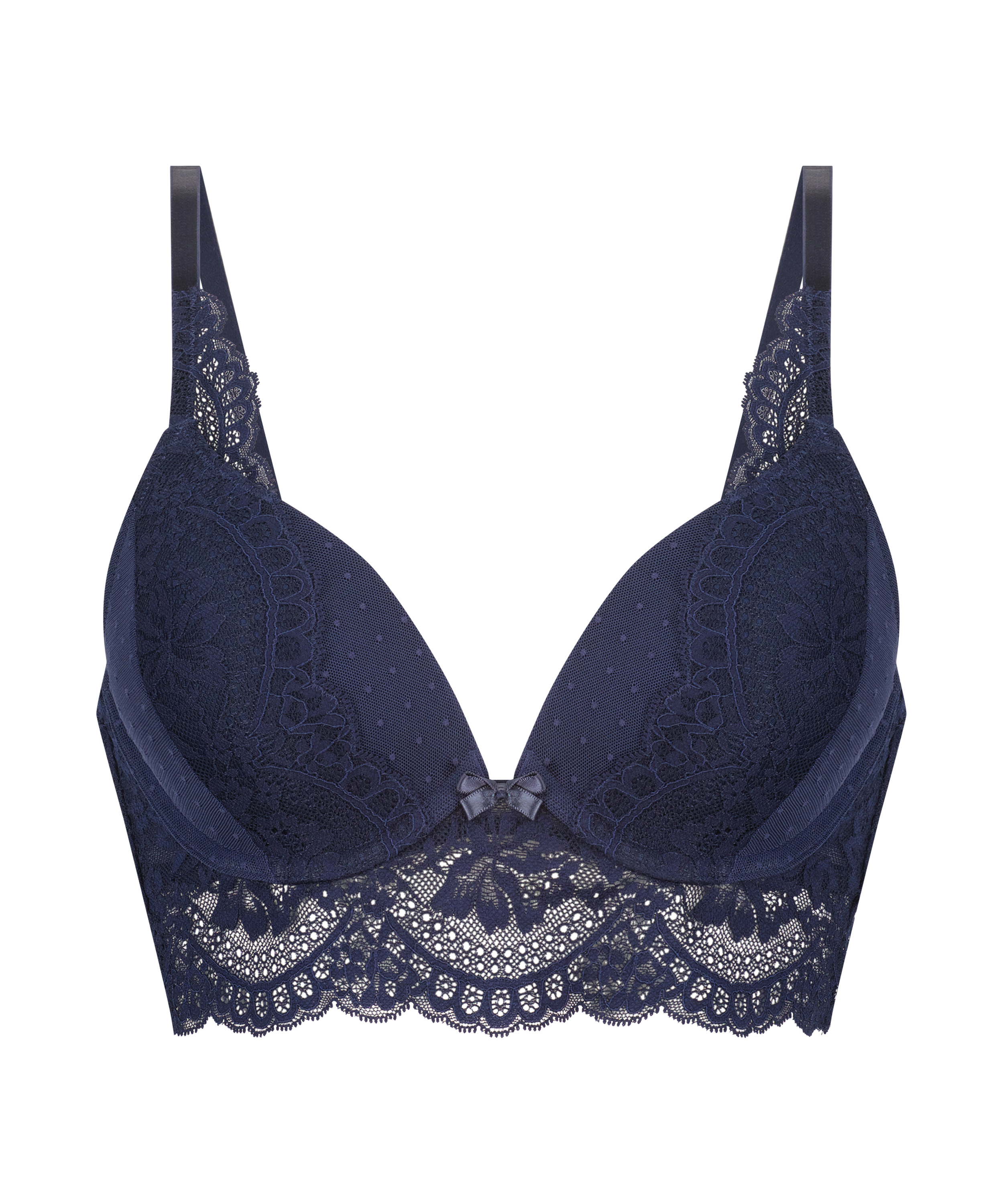 Voorgevormde push-up longline beugel bh Tracey, Blauw, main