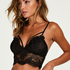 Bralette Longline Donatella, Zwart