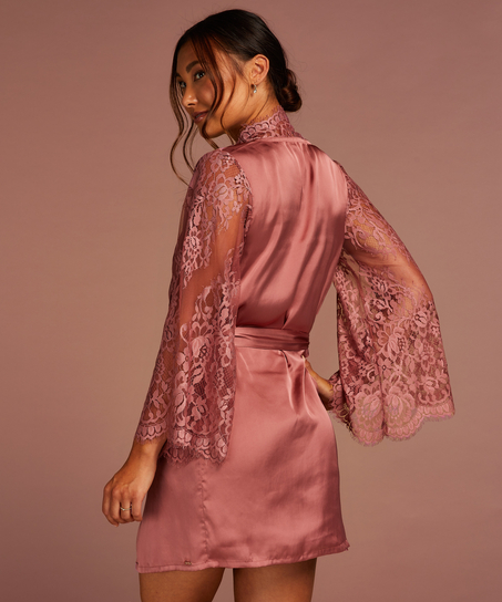 Kimono All Over Lace, Roze