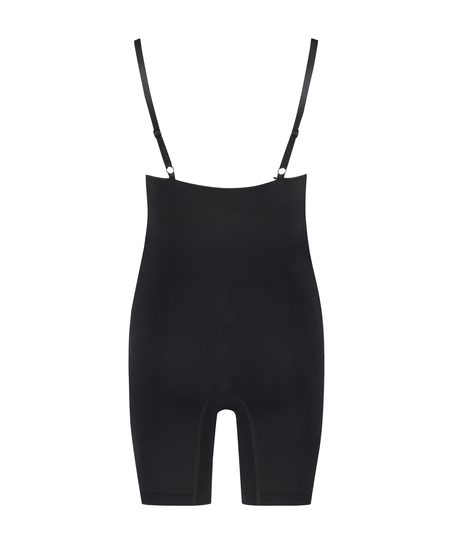 Naadloze corrigerend thigh slimmer body, Zwart