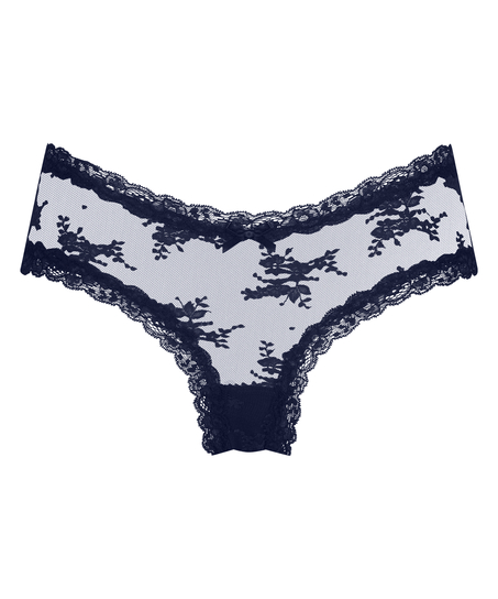 Slip br&eacute;silien V-shape mesh, Bleu