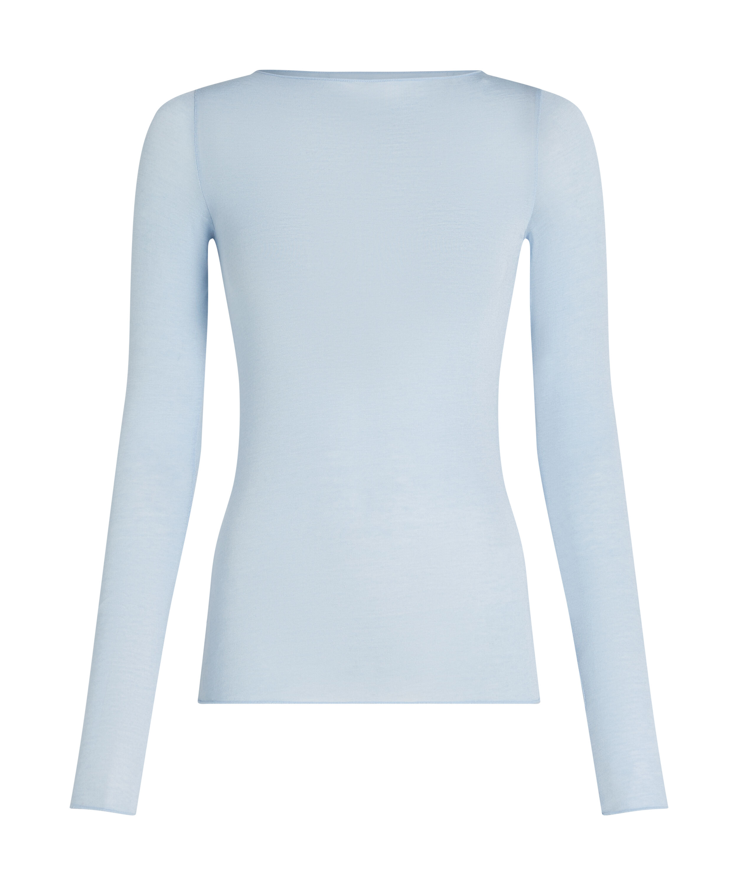 super soft Boothals shirt met Cashmere, Blauw