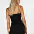 Naadloze spaghetti top, Zwart