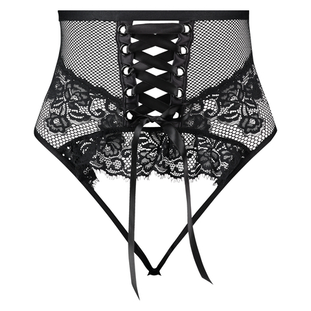 Slip br&eacute;silien Charlie Open Back, Noir