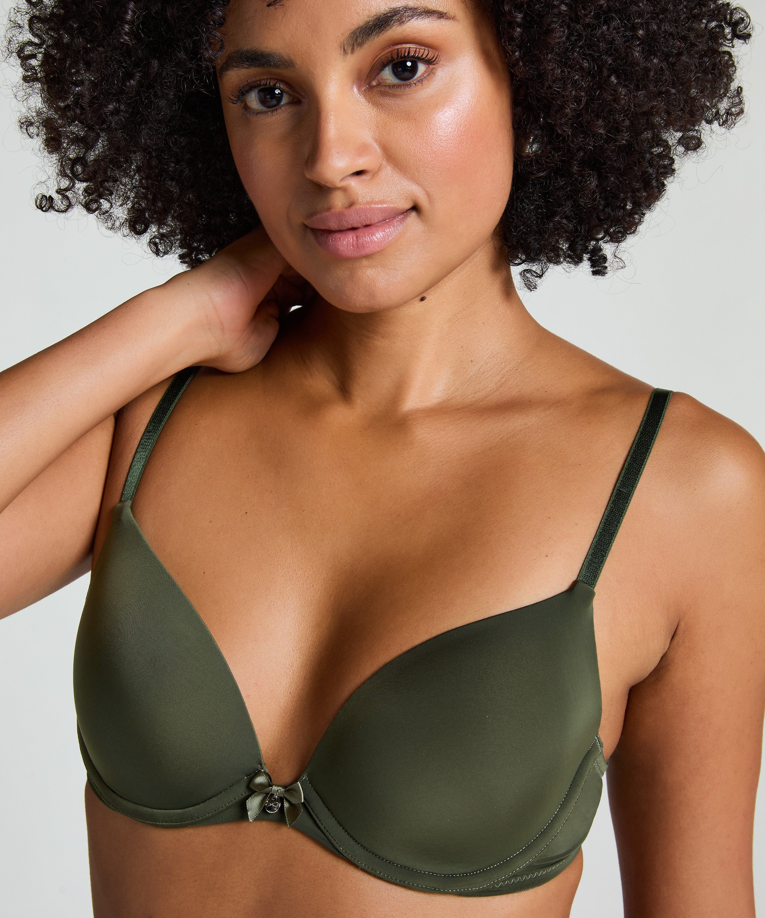 Soutien-gorge &agrave; armatures pr&eacute;form&eacute; Plunge, Vert, main