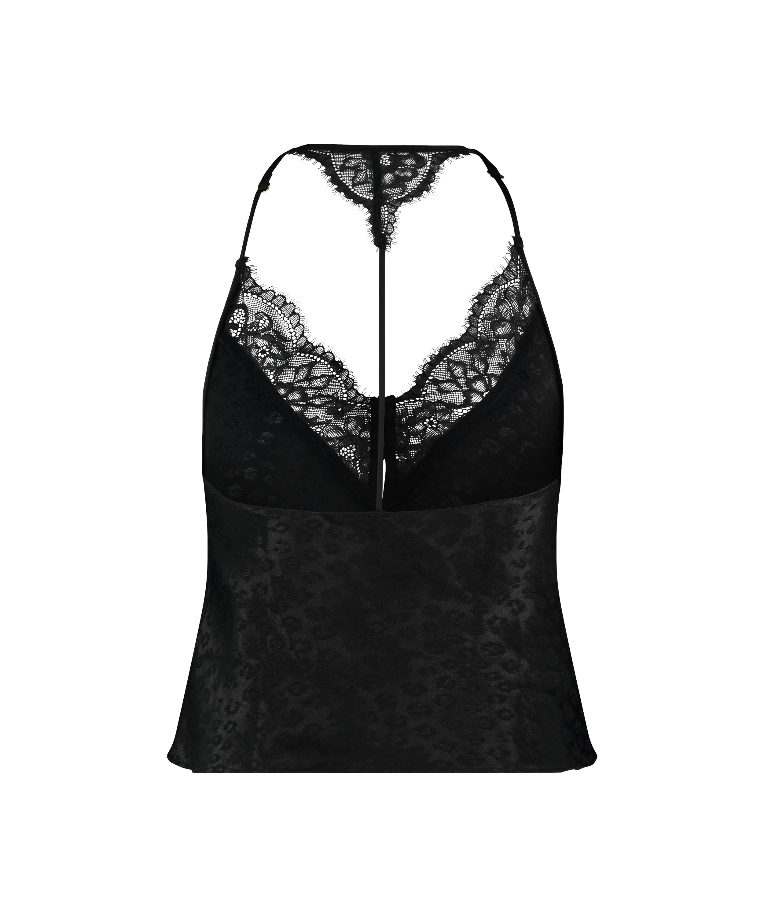 Cami top Leopard, Zwart, main