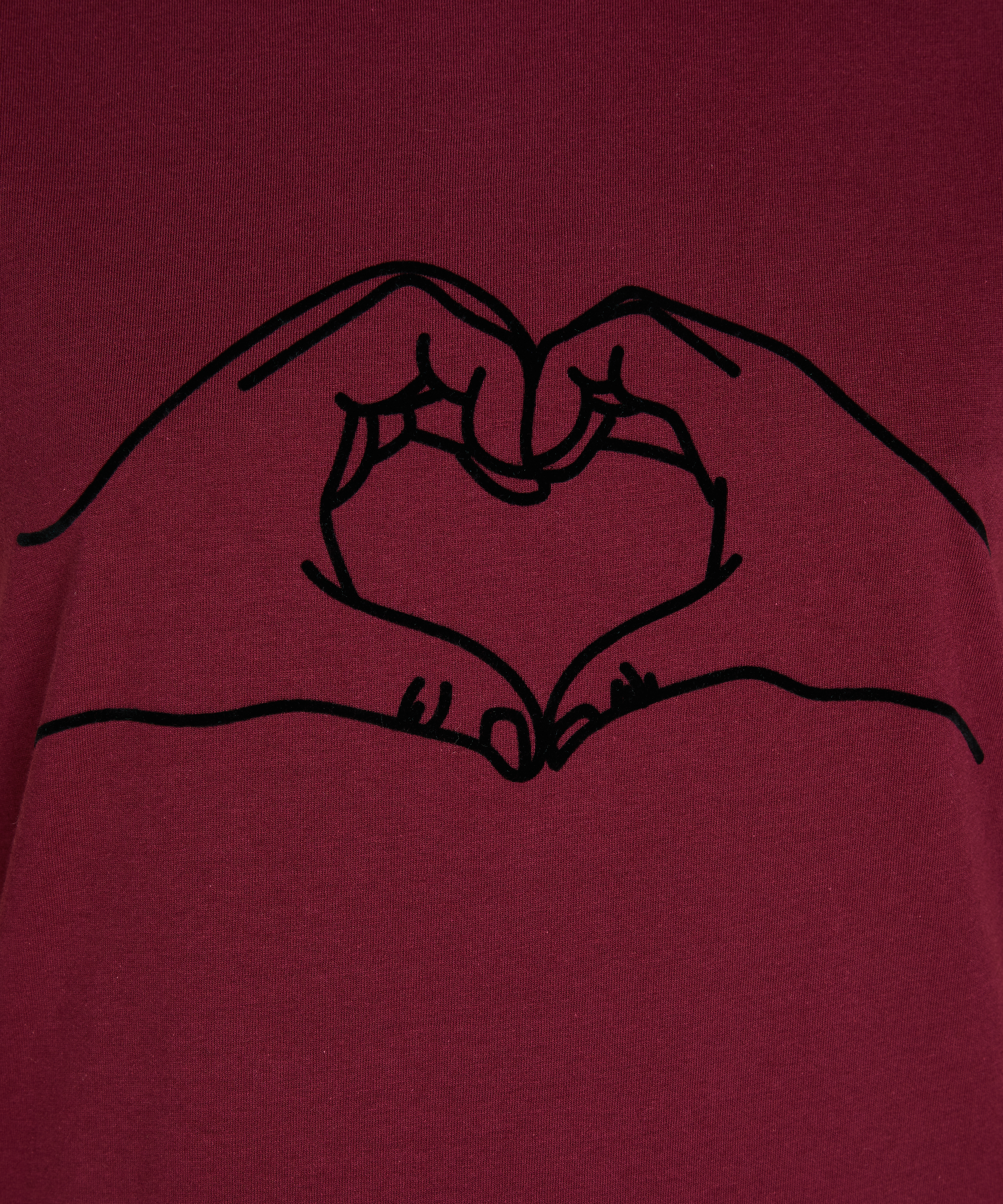 Nachthemd Ronde hals, Rood, main