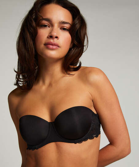 Soutien-gorge &agrave; armatures pr&eacute;form&eacute; sans bretelles Angie, Noir