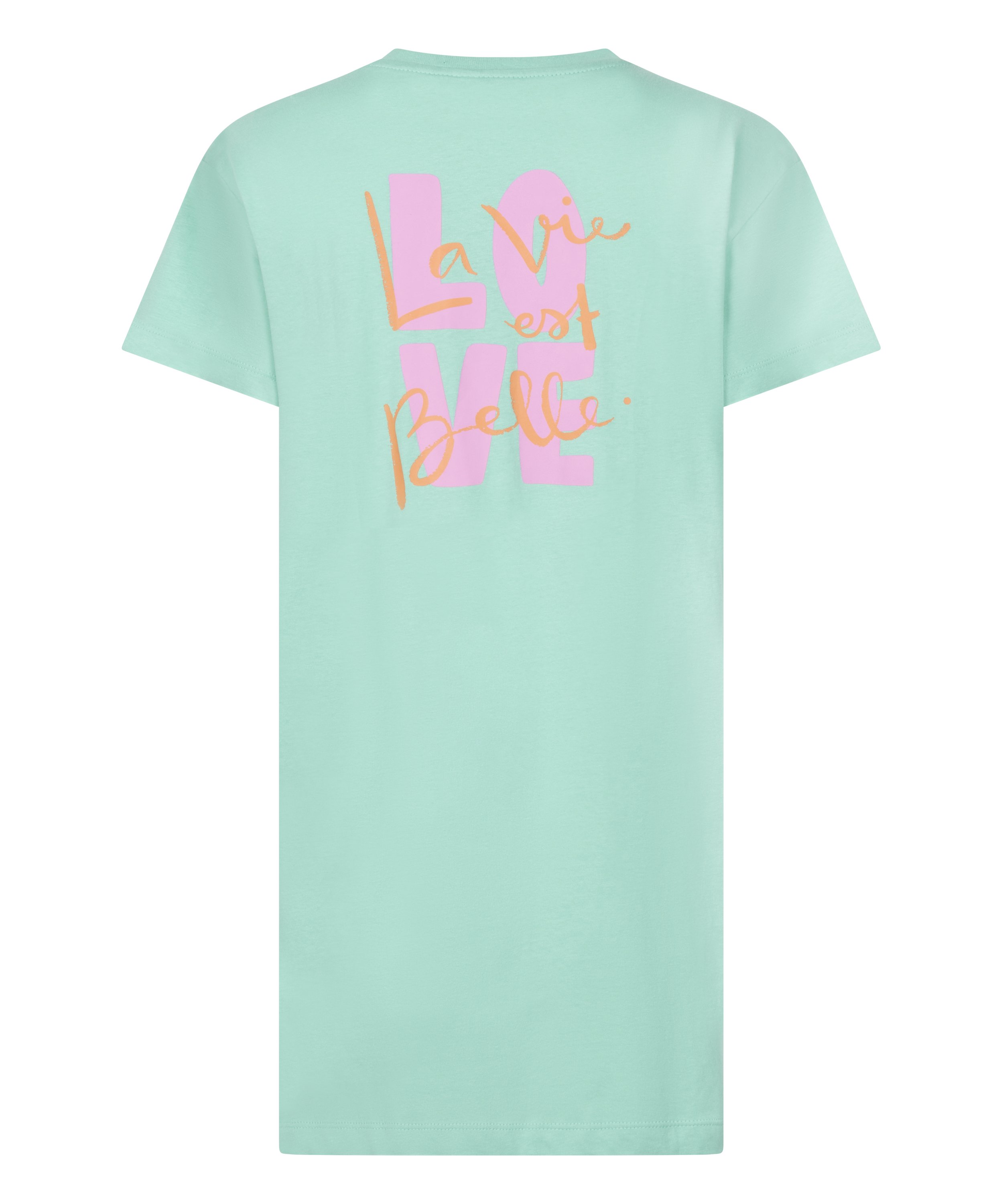 Nachthemd ronde hals, Groen, main