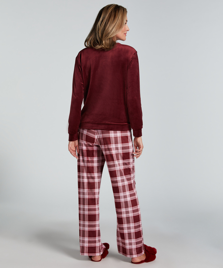 Ensemble pyjama Velours, Pourpre