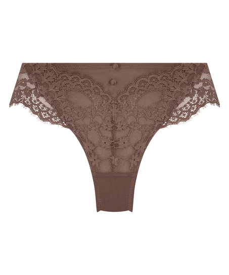 Slip br&eacute;silien Daisy, Brun