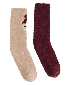 2 Paar Cosy Socks, Roze